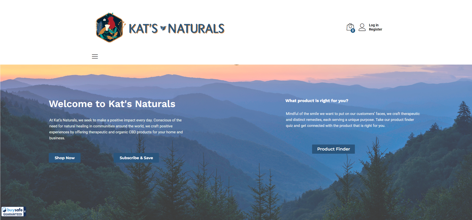 Kat's Naturals Affiliate Program Homepage Image