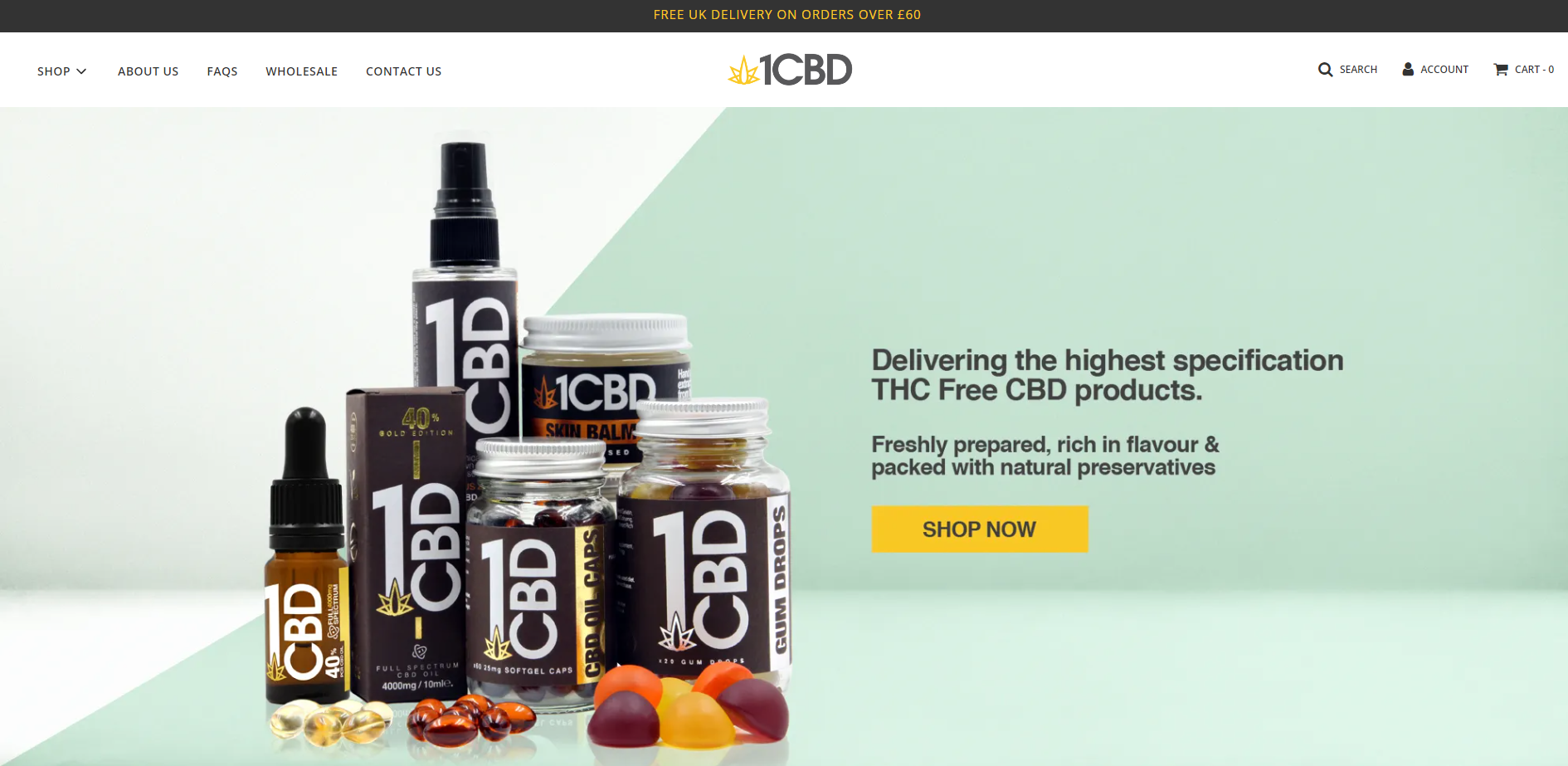 1CBD Affiliate Program Homepage Image