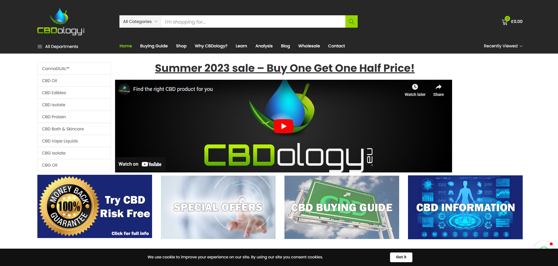 CBDology Affiliate Program Homepage Image