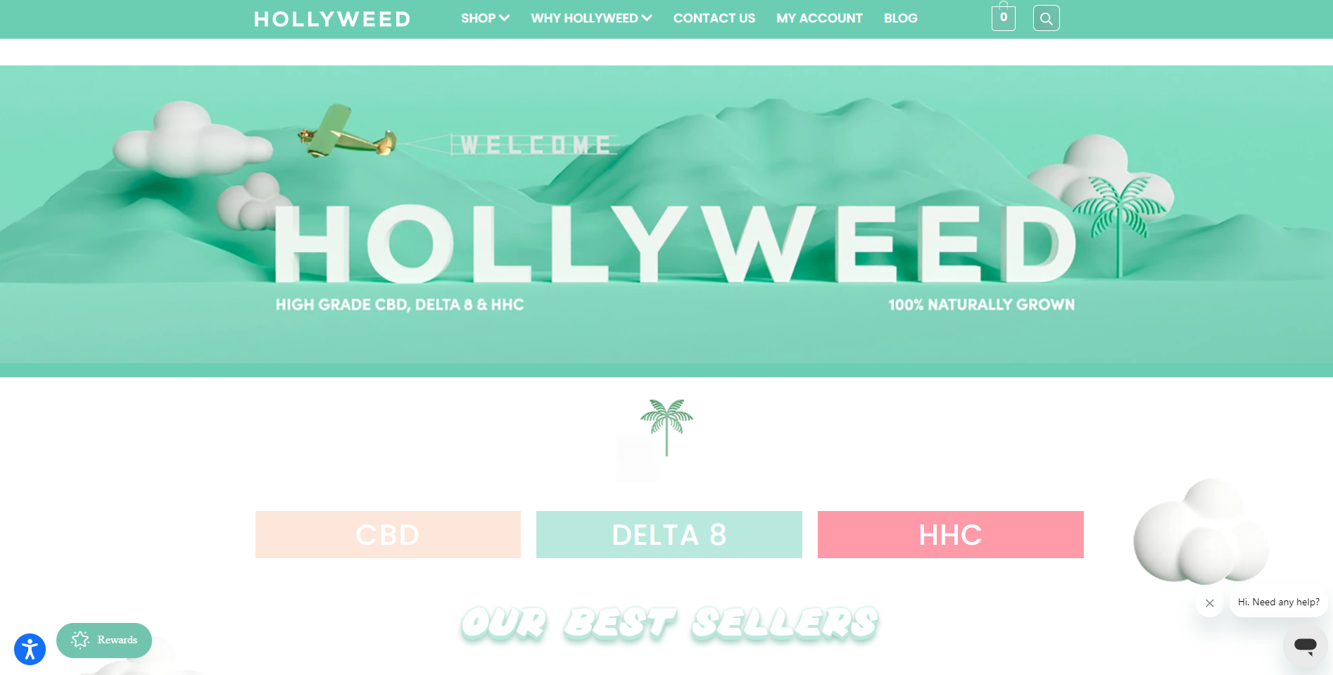 Hollyweed CBD Affiliate Program Homepage Image