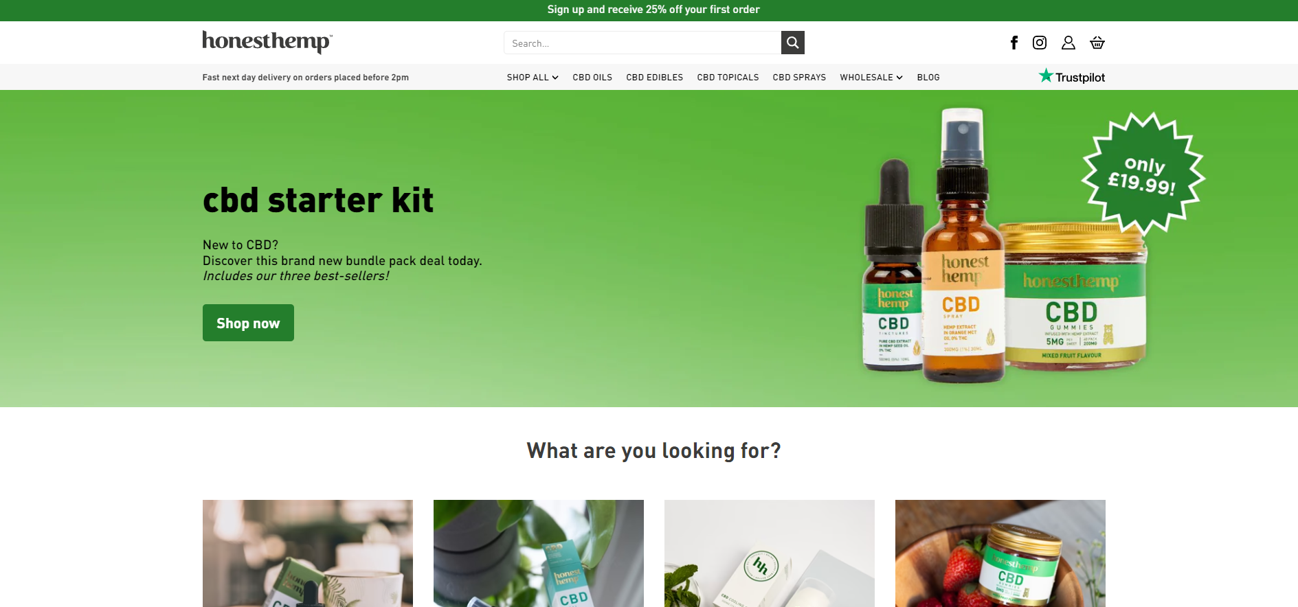 Honest Hemp Affiliate Program Homepage Image