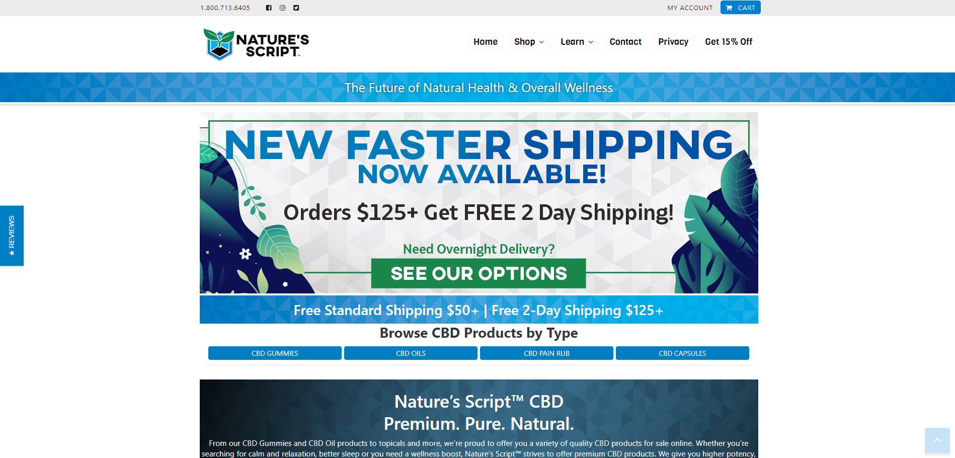 Nature's Script Affiliate Program Homepage Image