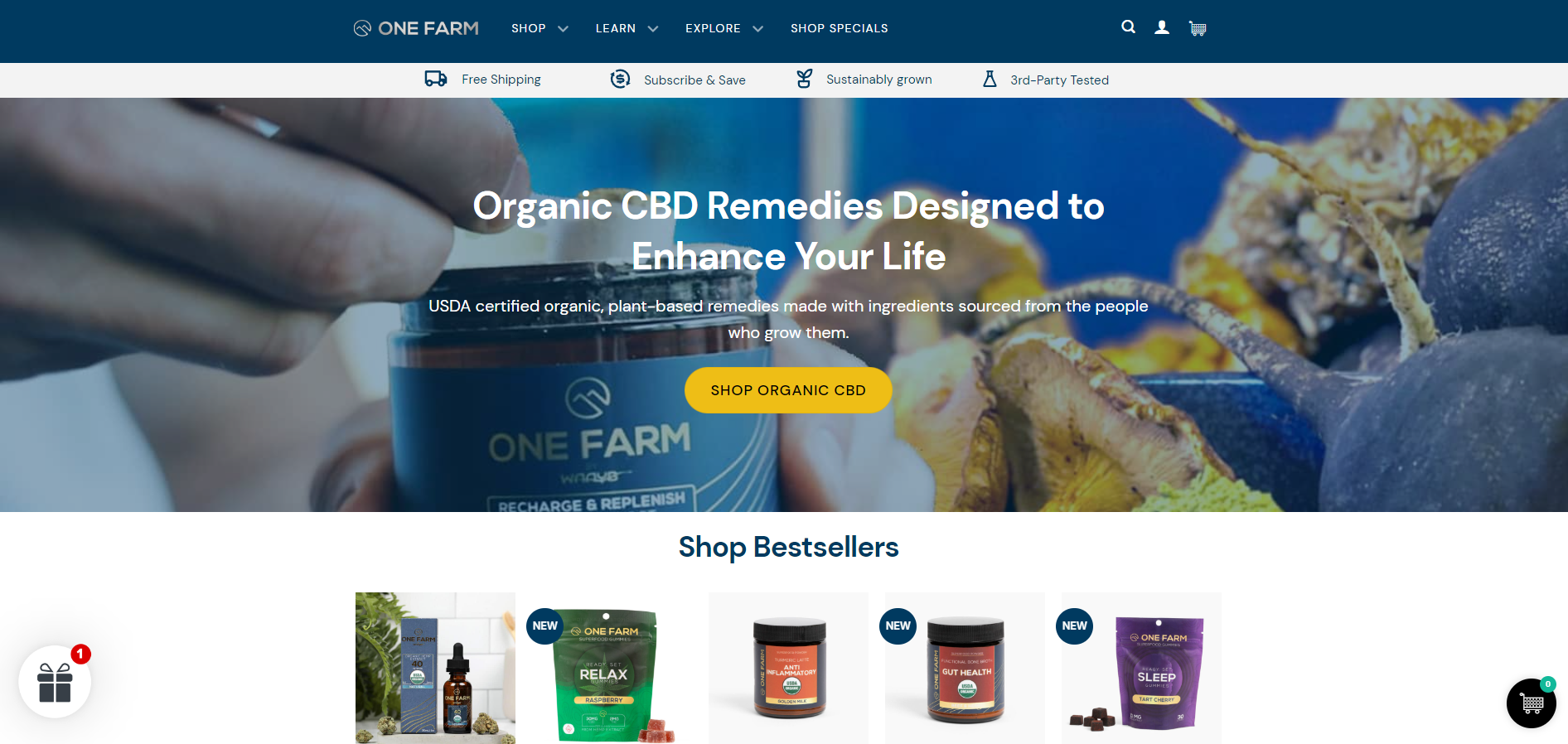 One Farm Affiliate Program Homepage Image