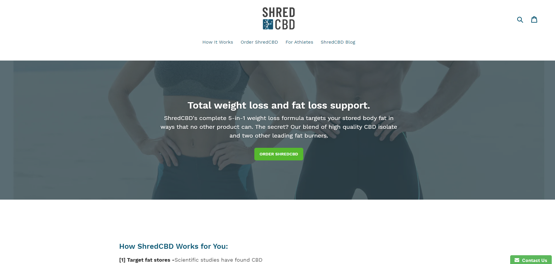 Shred CBD Affiliate Program Homepage Image