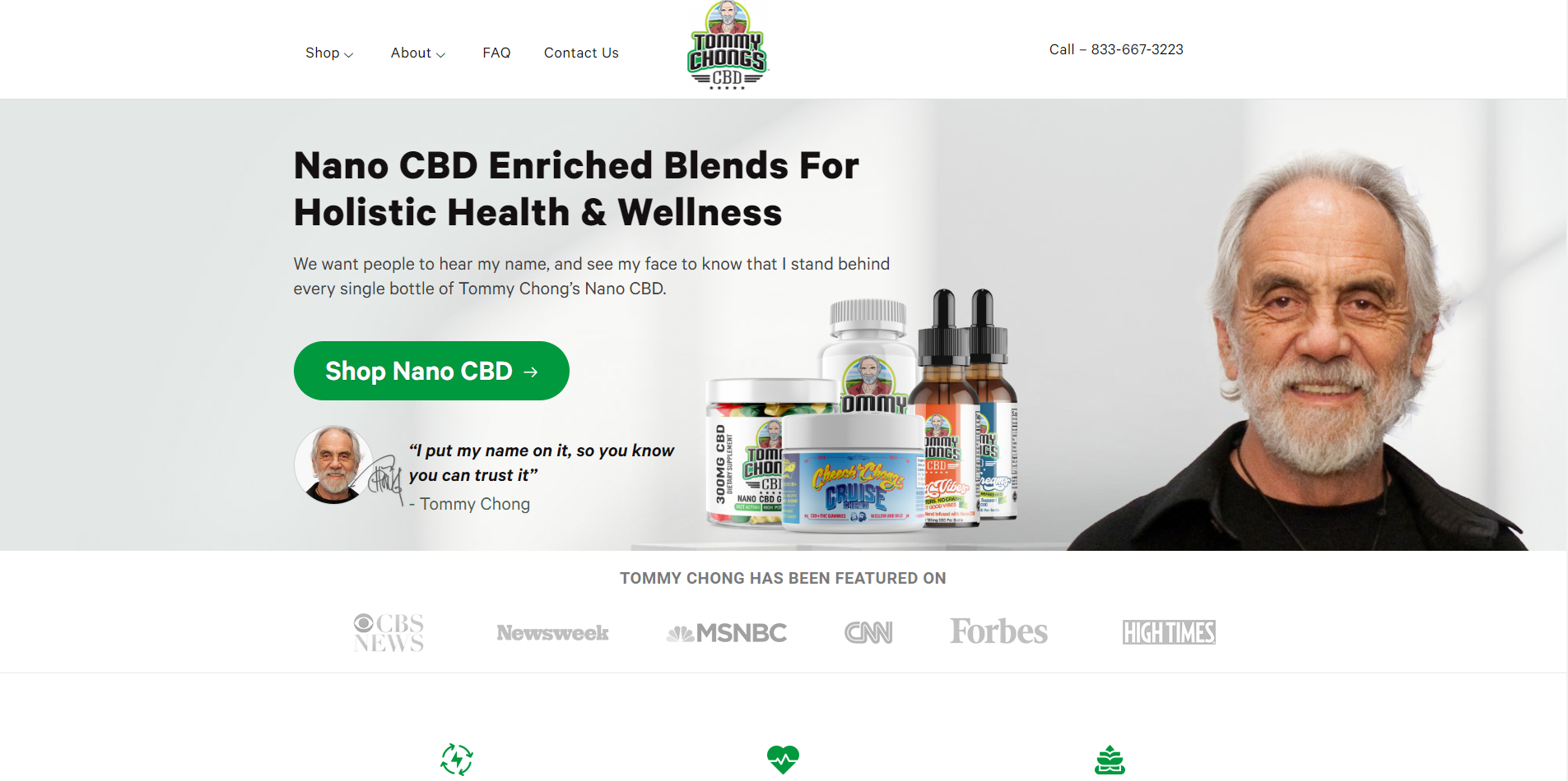 Tommy Chong's CBD Affiliate Program homepage image