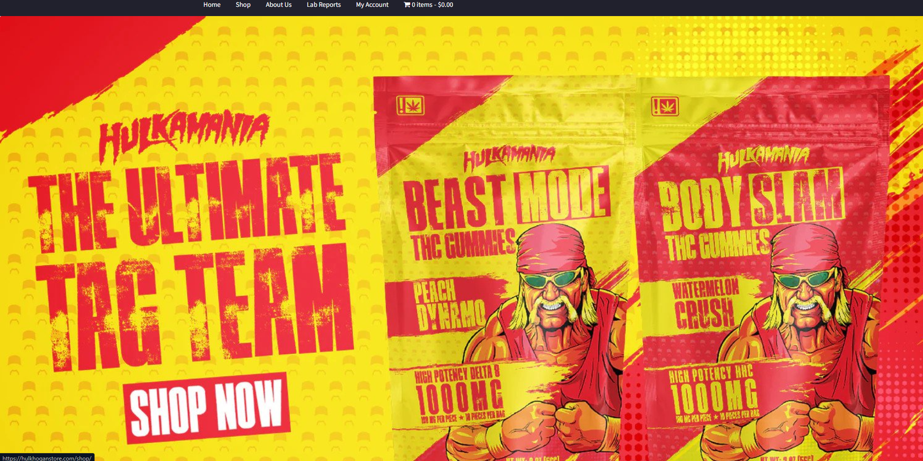 Hulk Hogan THC Affiliate Program Homepage Image